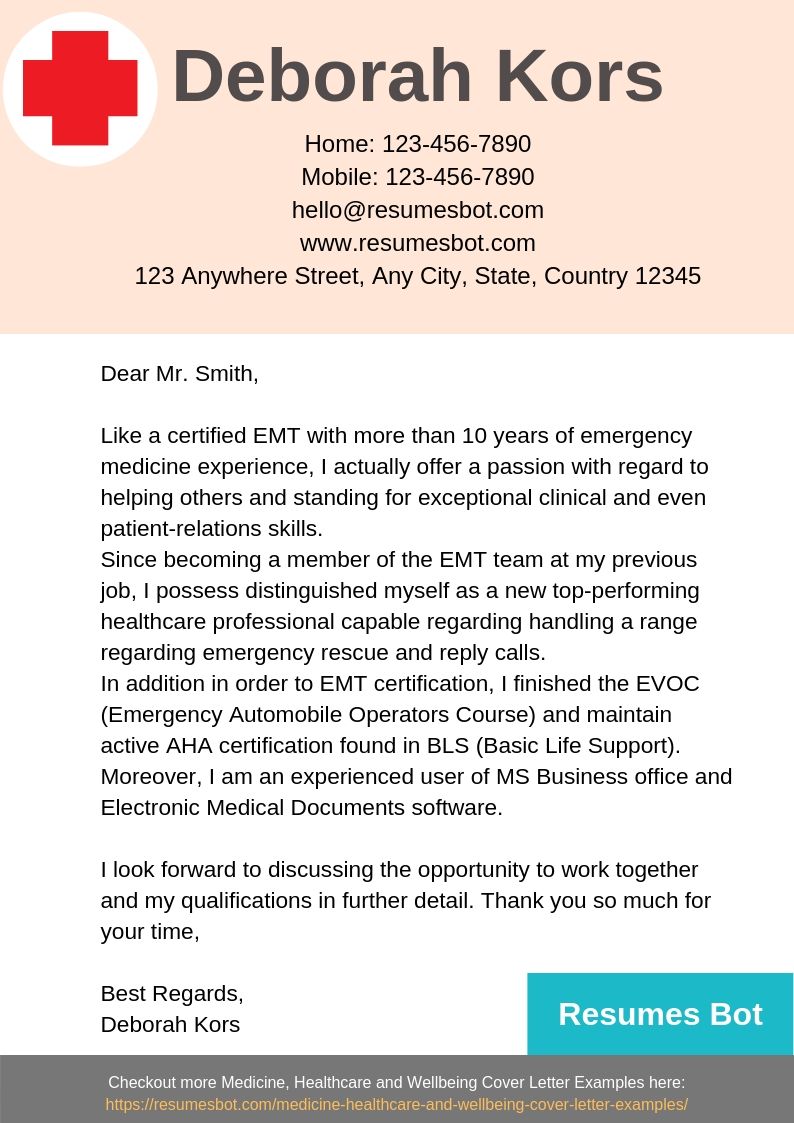 emergency medicine cover letter