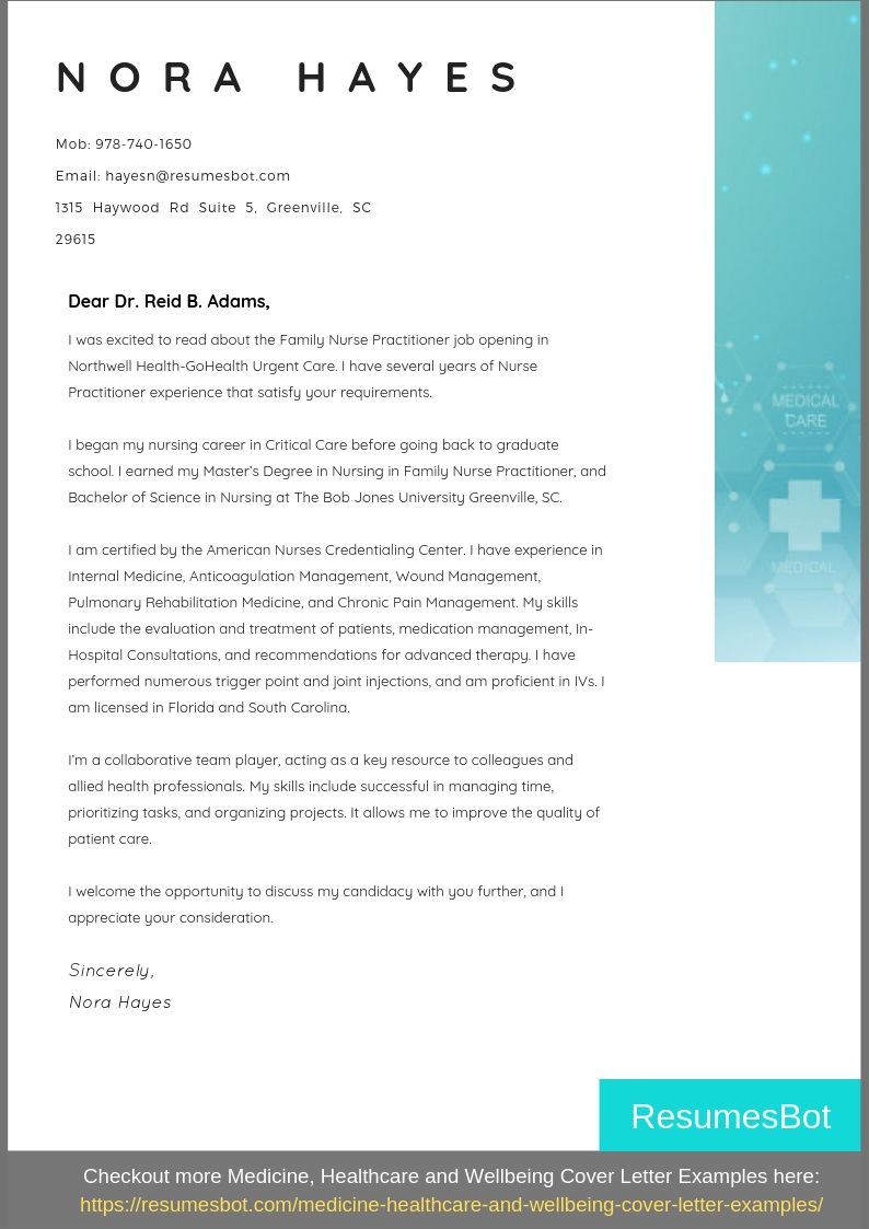 Physical Therapy Cover Letter New Grad from resumesbot.com