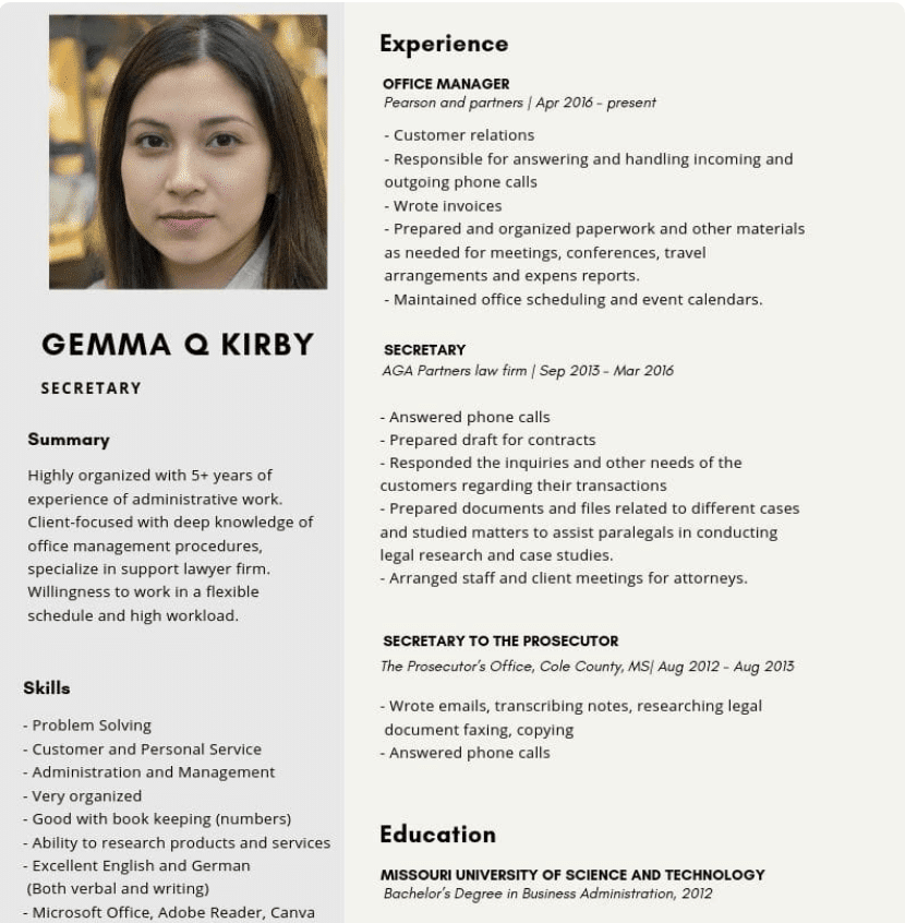 Resume With Picture - Should I Put Photo On My Resume | RB