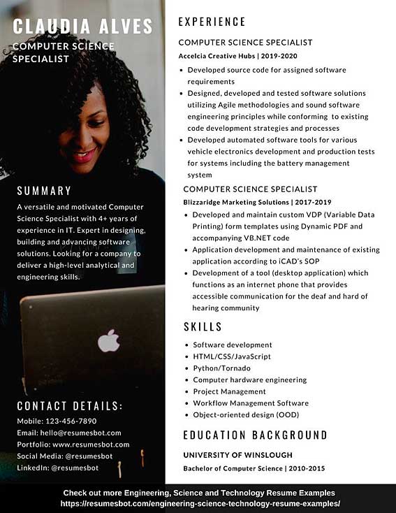 how to make a good computer science resume