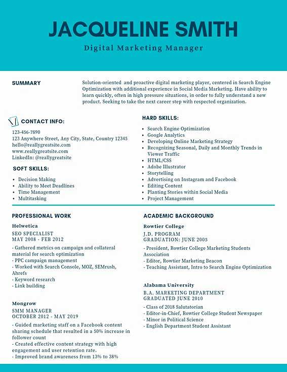 Cv Marketing Manager Pulp