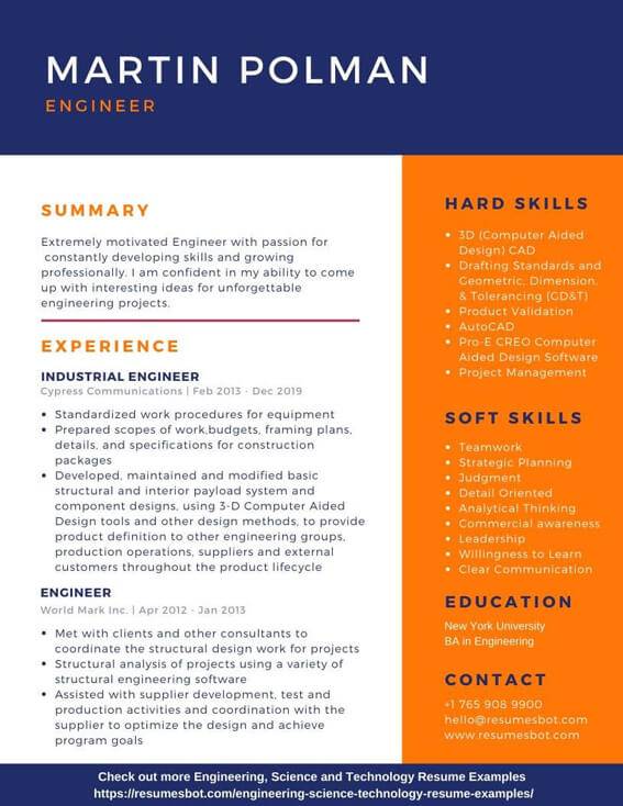 Engineering Resume Samples and Tips [PDF+DOC] Resumes Bot