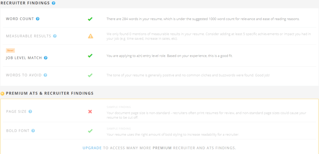 Jobscan Resume Checker Use Free Ats Resume Scanner Resumes Bot