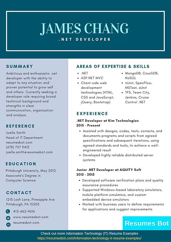 Net Developer Resume 2023: 20+ .Net Resume Samples & Examples