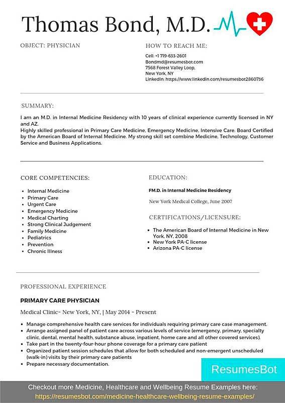 physician cv template word free download