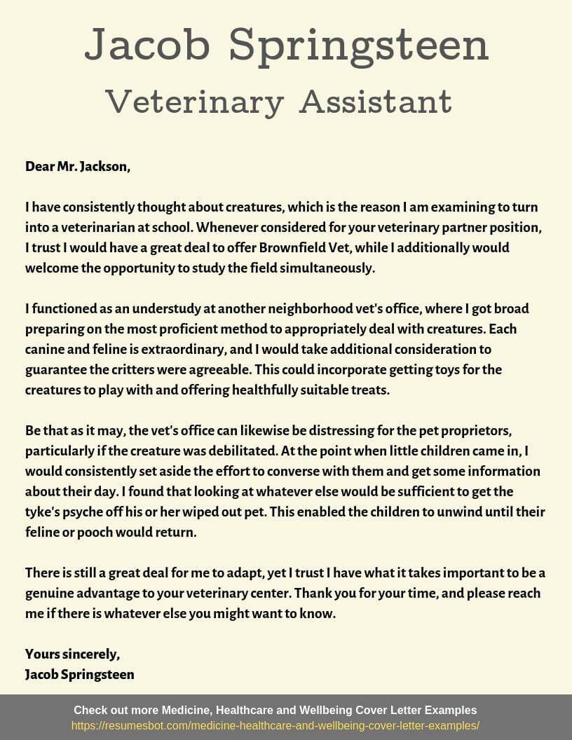 objective for resume for vet tech assistant